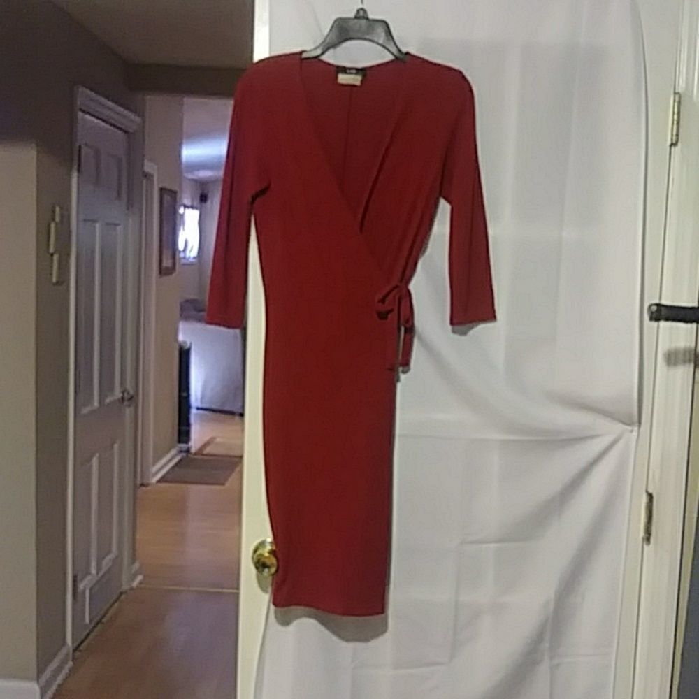 Cute Red wrap around dress